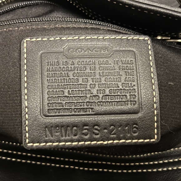 Coach Hampton Black Leather Tote Purse Handbag Satchel MO5S-2116 - Picture 6 of 7